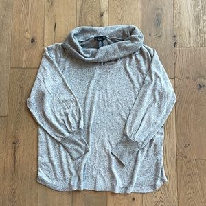 Cowl Neck Soft Grey Sweater